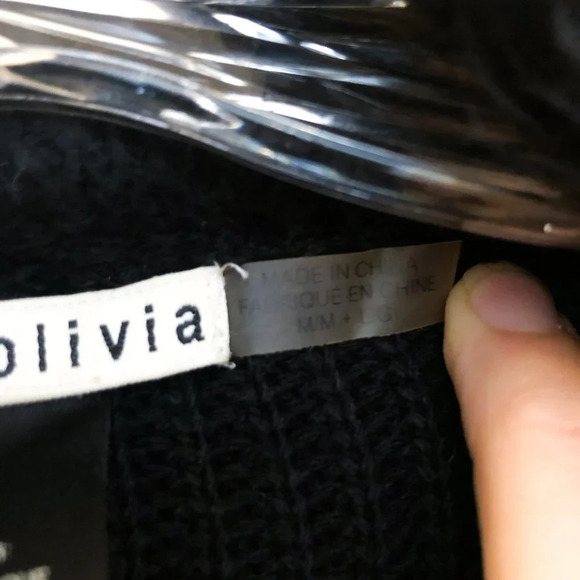 Alice+Olivia Black Fuzzy Knit Open Cardigan Vest - Picture 5 of 7